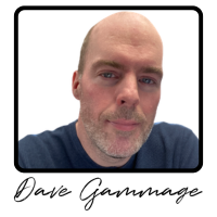 Dave Gammage headshot and signature